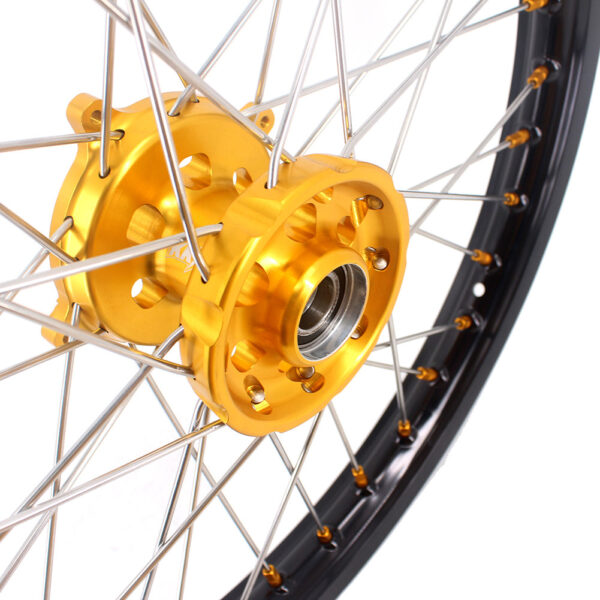 KKE 21 & 18 Enduro Rims for Suzuki RMZ250 2007-2022 RMZ450 2005 Gold Nipple - Image 4
