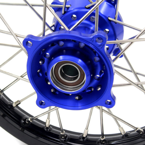 KKE 17"*1.4/14"*1.6 Spoked Kid's Big Wheels Rims Fit KTM SX 85 2003-2020 Husqvarna TC 85 2014-2020 Blue Hub - Image 5