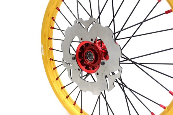 KKE 21" 18" Cast Red Hubs Billet With Gold Rim For HONDA CR125R 1998-2001 CR250R 1997-2001 - Image 3