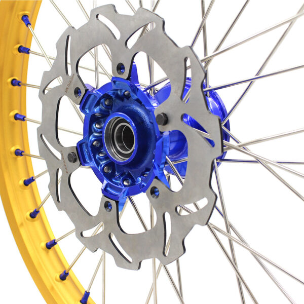 KKE 21"&18" Enduro Dirtbike Casting Wheels For YAMAHA YZ125 YZ250 1999-2016 YZ250F YZ450F 2003-2015 Gold Rim With Disc - Image 5