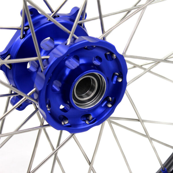 KKE 21"&19" Mx Dirtibke Wheels For YAMAHA YZ125 YZ250 YZ250F YZ450F WR450F Blue Nipples - Image 10