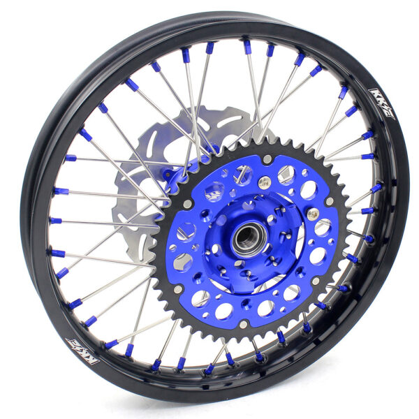 KKE 21"&18" Enduro Diretibke Wheels For YAMAHA YZ125 YZ250 1999-2016 YZ250F YZ450F 2003-2015 Blue Nipples With Disc - Image 4