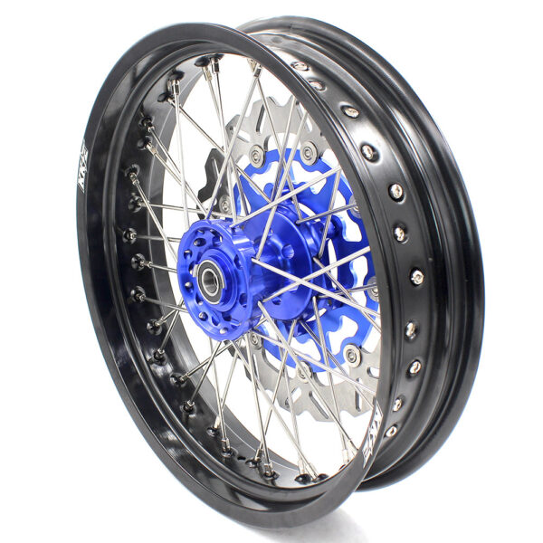 KKE 3.5/4.25*17inch For KAWASAKI KX250F KX450F 2006-2018 Supermoto Rims With Disc&Sprocket Blue - Image 3