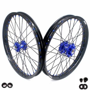 KKE Factory Stock 1.6*21″ & 1.85*18″ Electric Dirtbike Wheels Rim For SurRon Light Bee-X 2019-2024 Blue Nipples
