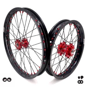 KKE Factory Stock 1.6*19″ & 1.85*16″ E-Moto Fit E-Ride PRO-SS 2024 E-Dirtbike Spoke Wheels Rims Red