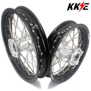 KKE 12 & 10 Kid’s Wheels For KTM SX50 2014-2024 For Gas Gas MC50 2021-2024  Mini Bike Silver&Black
