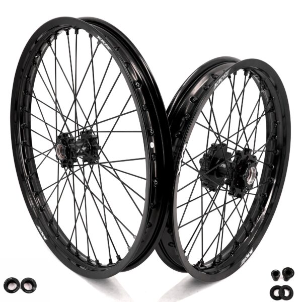 KKE Factory Stock 1.6*21 & 1.85*18 E-Bike Motorcycle Wheels Rims Fit For E-Ride PRO-SS 2024 Black