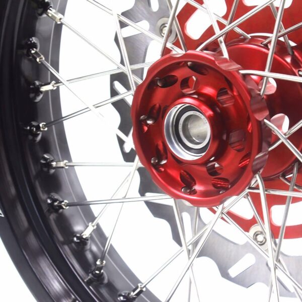 KKE 17 Inch Motard Rims for SUZUKI RMZ250 2007-2024 RMZ450 2005-2024 Red Hubs - Image 23