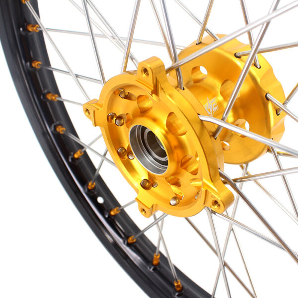 KKE 21 & 19 MX Rims for Suzuki RMZ250 2007-2024 RMZ450 2005-2024 Gold Nipple - Image 6