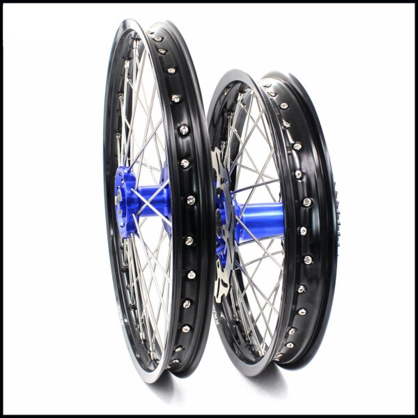 KKE 21"/18" Enduro Dirtibke Wheels For YAMAHA YZ125 YZ250 1999-2016 YZ250F YZ450F 2003-2015 Blue&Black With Disc - Image 3