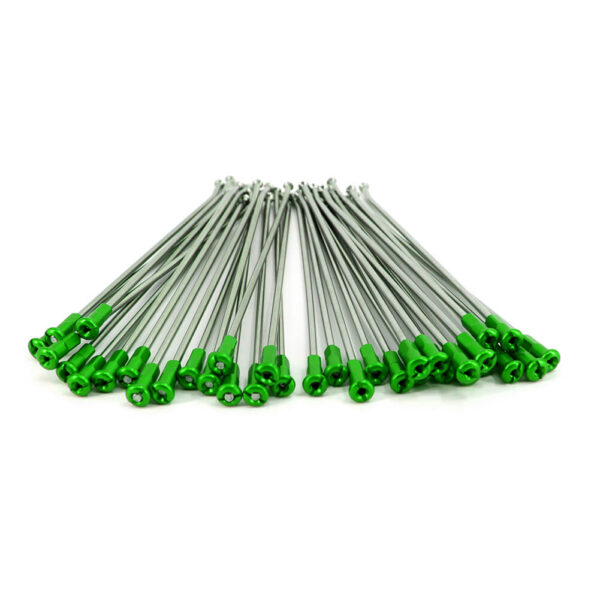 KKE 1.6*21 Front Spoke Set for KAWASAKI KX250F 05-18 KX450F 07-18 Green Alloy Nipple - Image 7