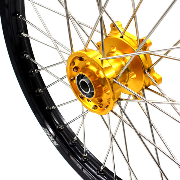 KKE 21 & 19 Wheels for Suzuki RMZ250 2007 RMZ450 2005-2024 Gold&Black - Image 6