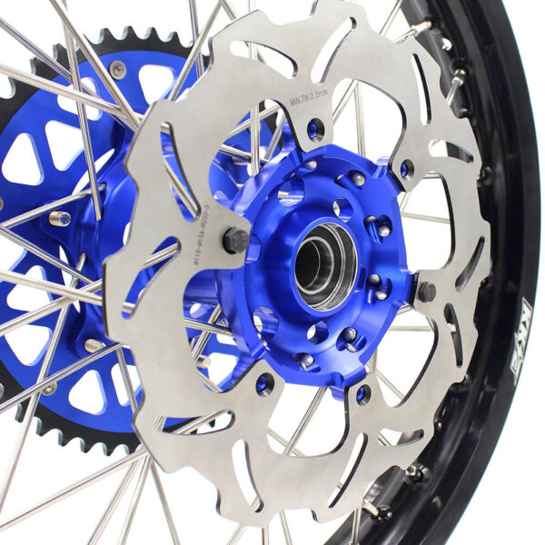 KKE 21 & 18 Enduro Wheels for YAMAHA WR250F 2017-2018 WR450F 2016-2018 Blue&Black  270mm Disc - Image 18