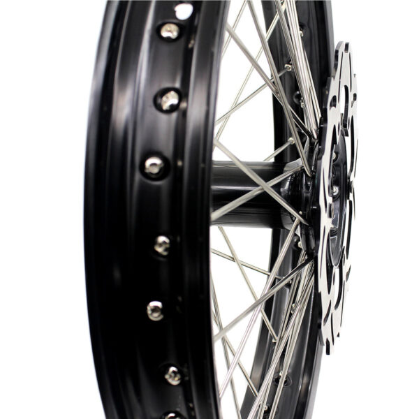 KKE 21"&19" Mx Dirtbike Casting Wheels For YAMAHA YZ125 YZ250 1999-2016 YZ250F YZ450F 2003-2015 Black Hub With Disc - Image 2