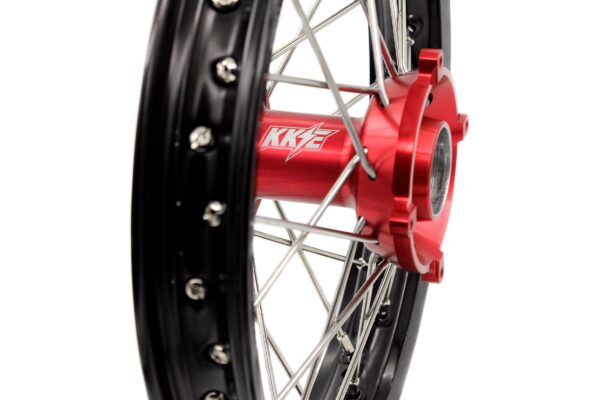 KKE 17"*1.4/14"*1.6 Spoked Small Kid's Wheels Set For KTM SX 85 2003-2020 Red Hub - Image 7