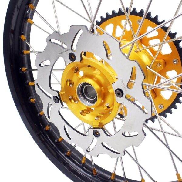 KKE 21 & 19 MX Rims for Suzuki RMZ250 2007-2024 RMZ450 2005-2024 Gold Nipple - Image 18