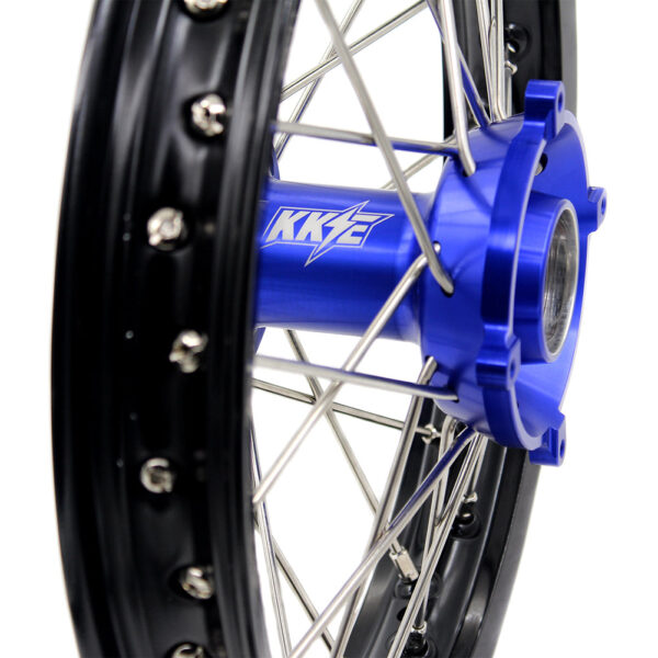 KKE 17"*1.4/14"*1.6 Spoked Kid's Big Wheels Rims Fit KTM SX 85 2003-2020 Husqvarna TC 85 2014-2020 Blue Hub - Image 8