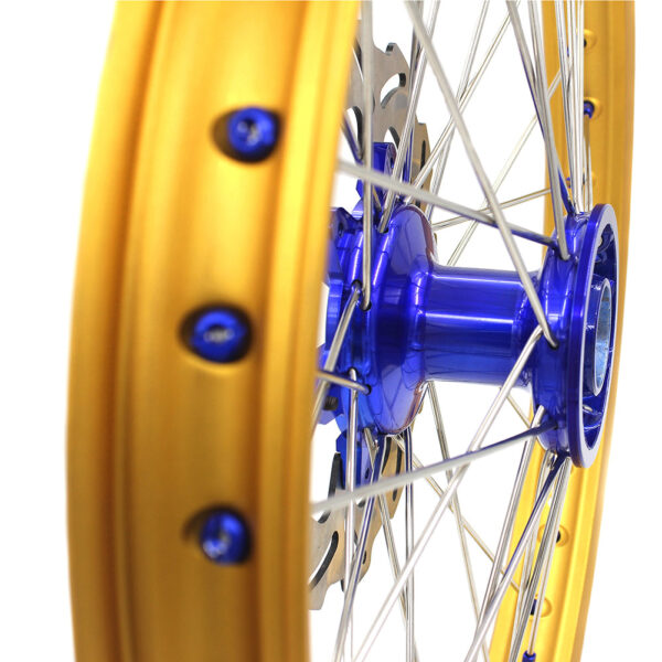 KKE 21"&18" Enduro Dirtbike Casting Wheels For YAMAHA YZ125 YZ250 1999-2016 YZ250F YZ450F 2003-2015 Gold Rim With Disc - Image 7