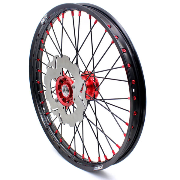 KKE 21 & 19 Casting MX Wheels for Honda CR125R 1998-2001 CR250R 1997 Red Black Disc - Image 8
