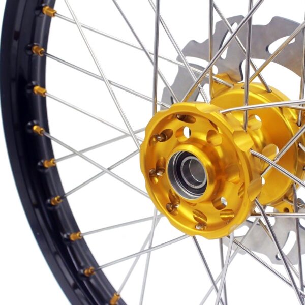 KKE 21 & 19 MX Rims for Suzuki RMZ250 2007-2024 RMZ450 2005-2024 Gold Nipple - Image 19