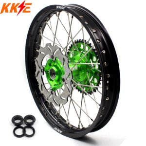 KKE 18″×2.15 Rear Wheel Rim For KAWASAKI KX125 KX250 1993 to 2002 Green&Black