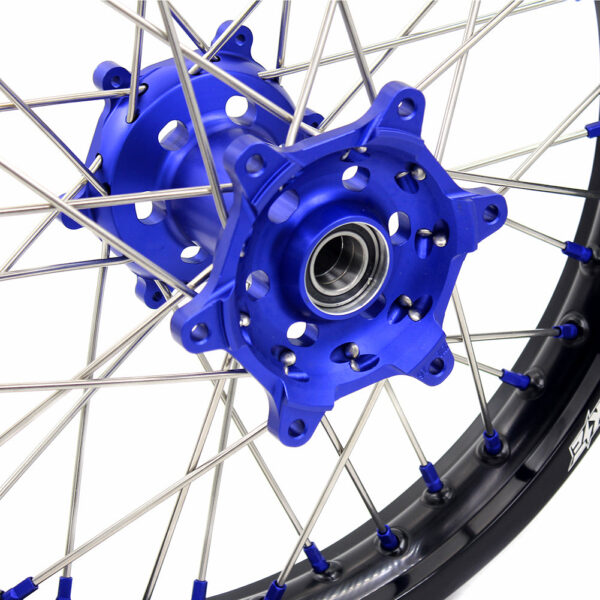 KKE 21"&19" Mx Dirtibke Wheels For YAMAHA YZ125 YZ250 YZ250F YZ450F WR450F Blue Nipples - Image 7