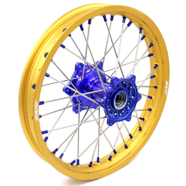 KKE 2.15*19 Casting Rear Wheel for Yamaha YZ125 YZ250 1999-2020 YZ250F 2001-2020 YZ450F 2003 Blue Hub Gold Rim - Image 3