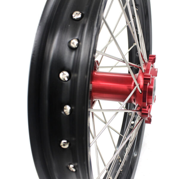 KKE 21 & 18 Spoked Enduro Wheels Rims Set FOR BETA RR 2013-2022 Red - Image 14