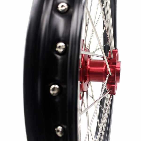 KKE 21 & 18 Spoked Enduro Wheels Rims Set FOR BETA RR 2013-2022 Red - Image 9