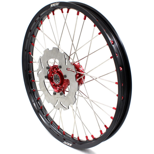 KKE 21&18 21&19 Wheels for HONDA CR125R 1998-2001 CR250R 1997 Red Nipples - Image 4