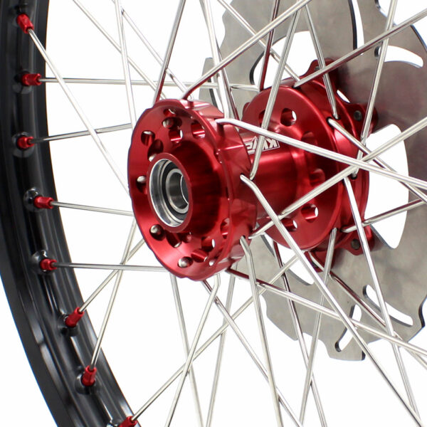 KKE 21&18 21&19 Wheels for HONDA CR125R 1998-2001 CR250R 1997 Red Nipples - Image 6