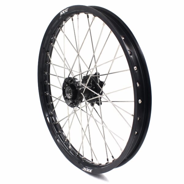 KKE 21" 19" Alloy Wheels Rims For HONDA CR125R CR250R CRF250R CRF450R Black - Image 6