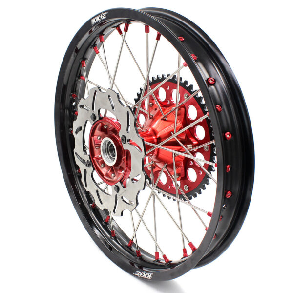 KKE 21&18 21&19 Casting Wheels for HONDA CR125R 1998 CR250R 1997-2001 Red Nipples - Image 6