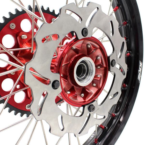KKE 21&18 21&19 Casting Wheels for HONDA CR125R 1998 CR250R 1997-2001 Red Nipples - Image 7