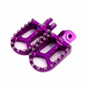 KKE Footpegs Billet Foot Rest For E-Ride Pro-SS 2024 Electric Bike Purple & Gold