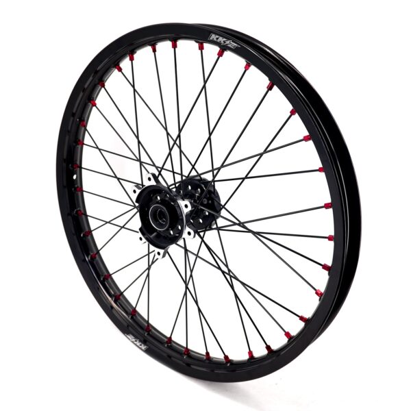 KKE Factory Stock KKE 21" & 18" E-Bike Spoke Wheels Rims Fit SurRon Ultra Bee 2023-2024 Black Hub & Red Nipples - Image 7