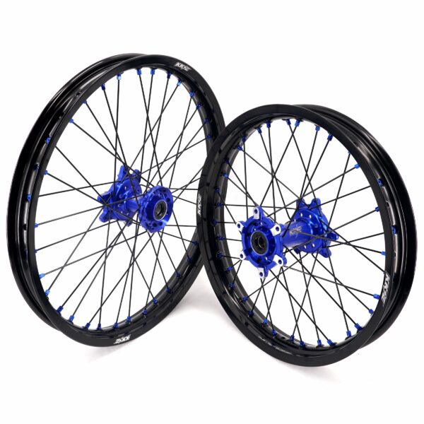 KKE Factory Stock KKE 21" & 18" E-Bike Spoke Wheels Rims Fit SurRon Ultra Bee 2023-2024 Blue Hub & Black Rim - Image 5