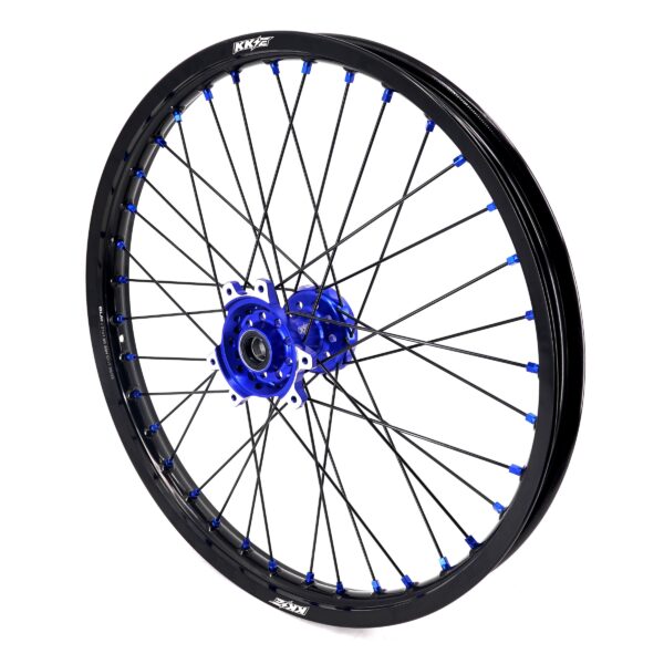 KKE Factory Stock KKE 21" & 18" E-Bike Spoke Wheels Rims Fit SurRon Ultra Bee 2023-2024 Blue Hub & Black Rim - Image 8
