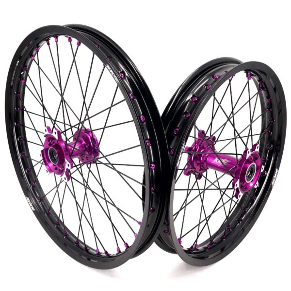 KKE Factory Stock KKE 21" & 18" E-Bike Spoke Wheels Rims Fit SurRon Ultra Bee 2023-2024 Purple Hub & Black Rim - Image 10