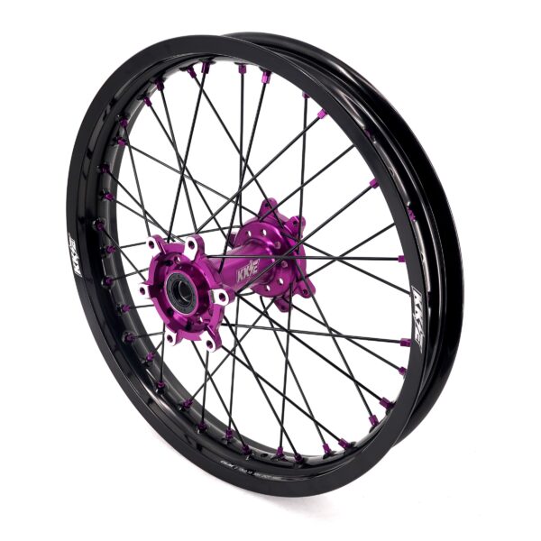 KKE Factory Stock KKE 21" & 18" E-Bike Spoke Wheels Rims Fit SurRon Ultra Bee 2023-2024 Purple Hub & Black Rim - Image 8