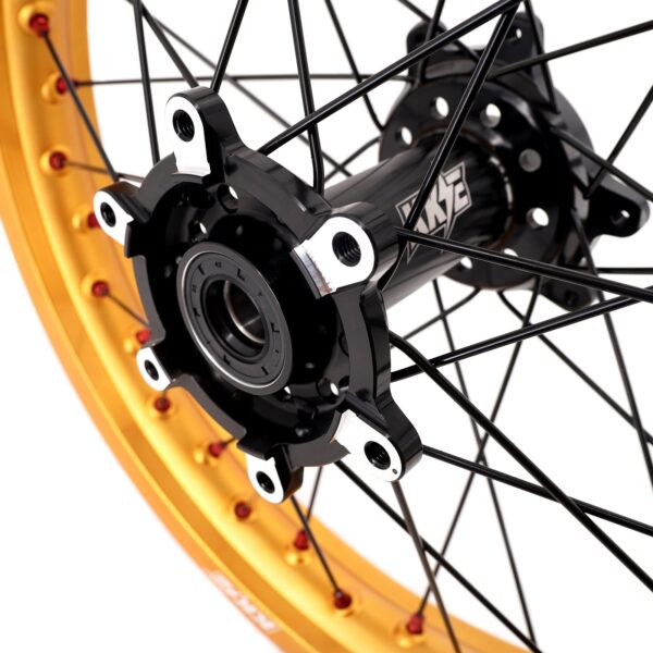 KKE Factory Stock KKE 21" & 18" E-Bike Spoke Wheels Rims Fit SurRon Ultra Bee 2023-2024 Black Hub & Gold Rim - Image 11