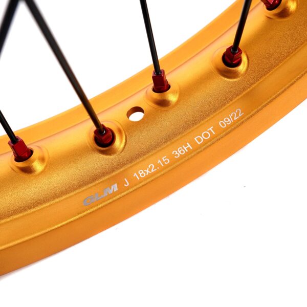 KKE Factory Stock KKE 21" & 18" E-Bike Spoke Wheels Rims Fit SurRon Ultra Bee 2023-2024 Black Hub & Gold Rim - Image 12