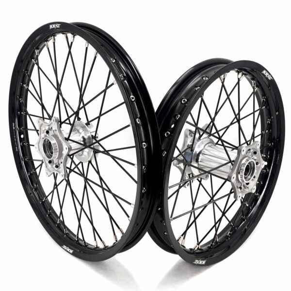 KKE 21/18 New Generation Cast Hub Billet Wheels Fit For KTM EXC XC-W XCF-W EXC-F 2000-2024 Black Spokes - Image 2