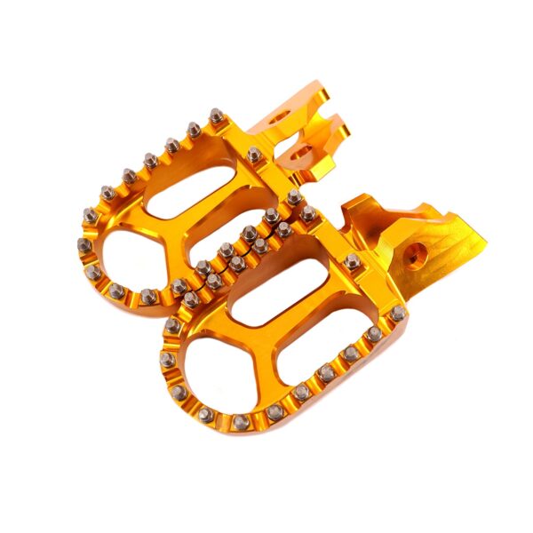 KKE Footpegs Billet Foot Rest For Segway X160 X260 Sur Ron Light Bee-X Electric Bike Purple & Gold - Image 7
