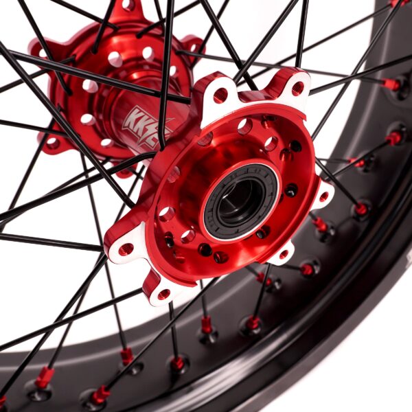KKE Factory Stock 3.5/4.25*17" Electric Supermoto Wheels Rim Fit For SurRon Ultra Bee 2023-2024 Red - Image 4