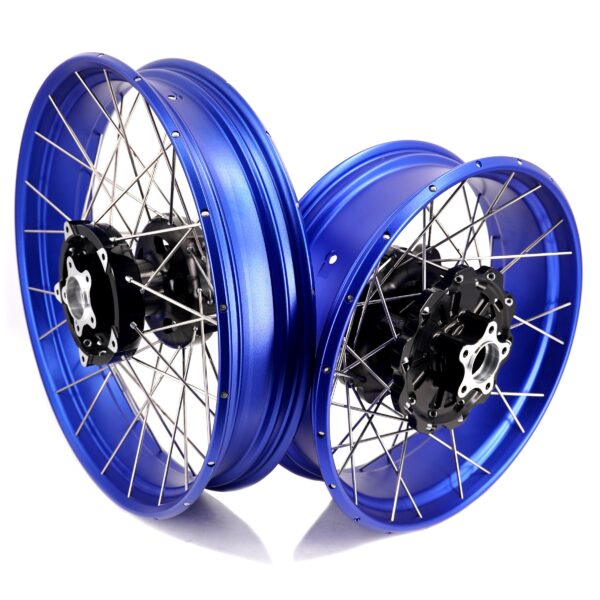 KKE 3.5*21'' & 5.0*18'' Tubeless Wheels Fit Harley Street Glide/CVO 2024 Blue Rims - Image 2
