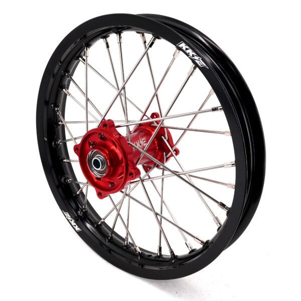 KKE 19 & 16 Spoked Kid's Wheels Rims Set for Kawasaki KX80 KX85 KX100 Red Hubs - Image 12