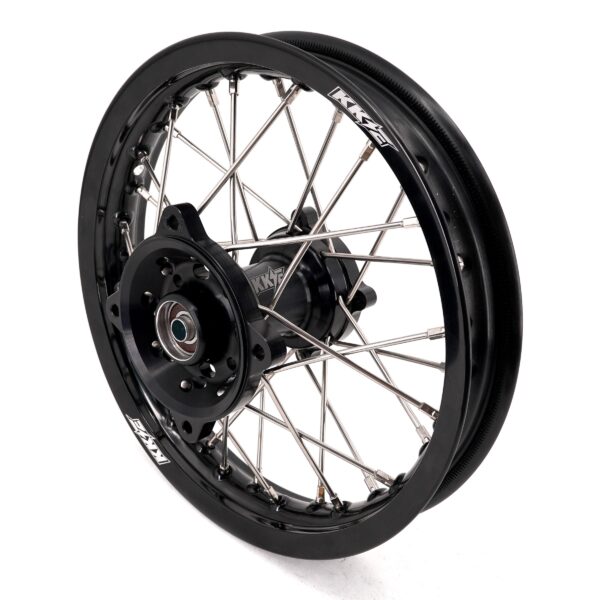 KKE 1.6*12 Rear Spoked Kid's Wheels Rims for Kawasaki KX65 2000-2024 Black