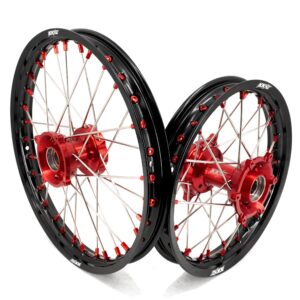 KKE 17″*1.4/14″*1.6 Small Kid’s Wheels For KTM SX 85 GAS GAS MC85 2021-2024 Red Nipples