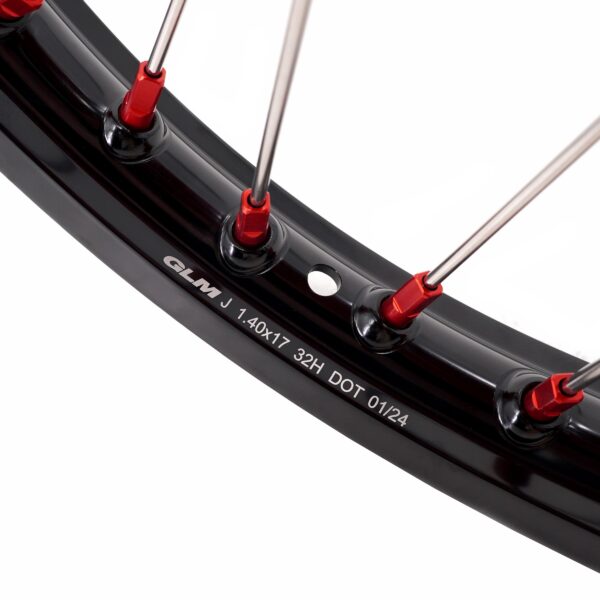KKE 17"*1.4/14"*1.6 Small Kid's Wheels For KTM SX 85 GAS GAS MC85 2021-2024 Red Nipples - Image 4